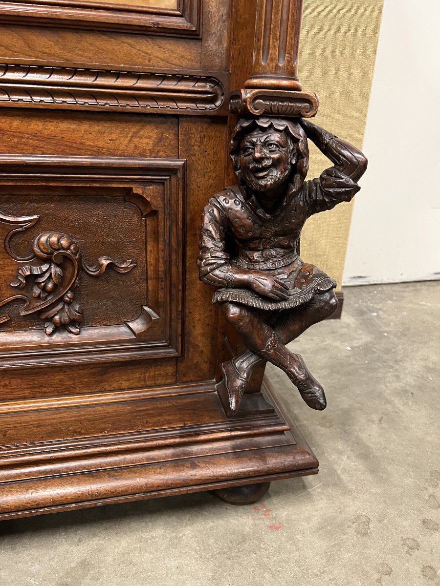 Renaissance Display Cabinet In Walnut, Circa 1880-photo-2