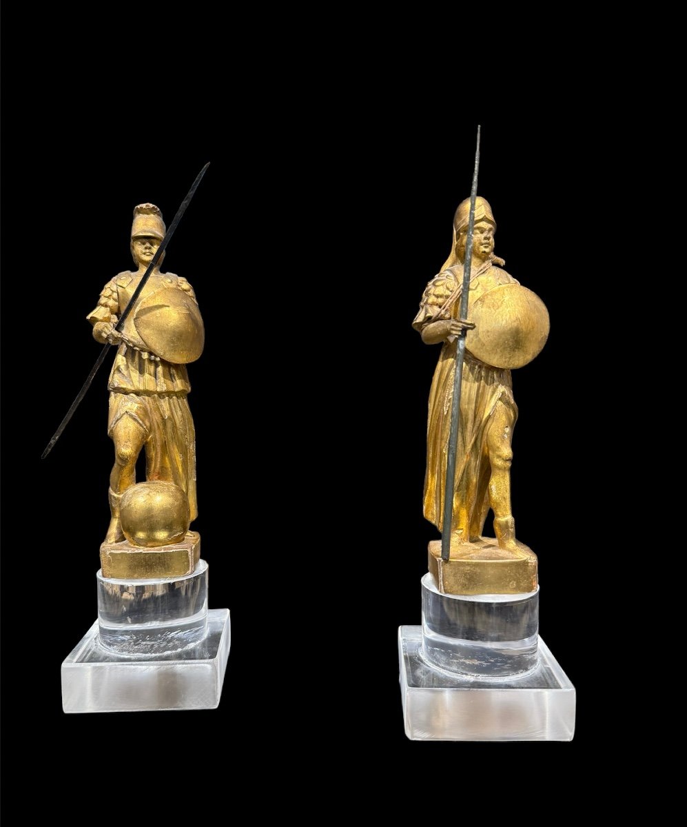 Paire de Sculptures en bois doré XVIIIème