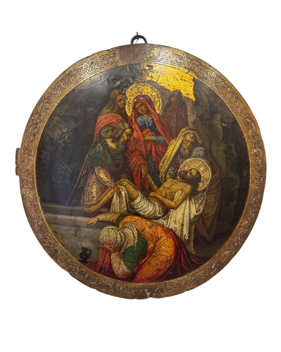 Tableau du XVIIIe siècle représentant la Lamentation sur le Christ mort