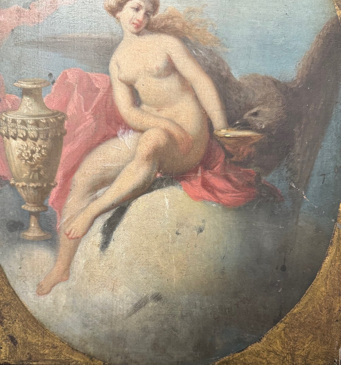 Tableau représentant Hébé et Jupiter. 19e siècle-photo-3
