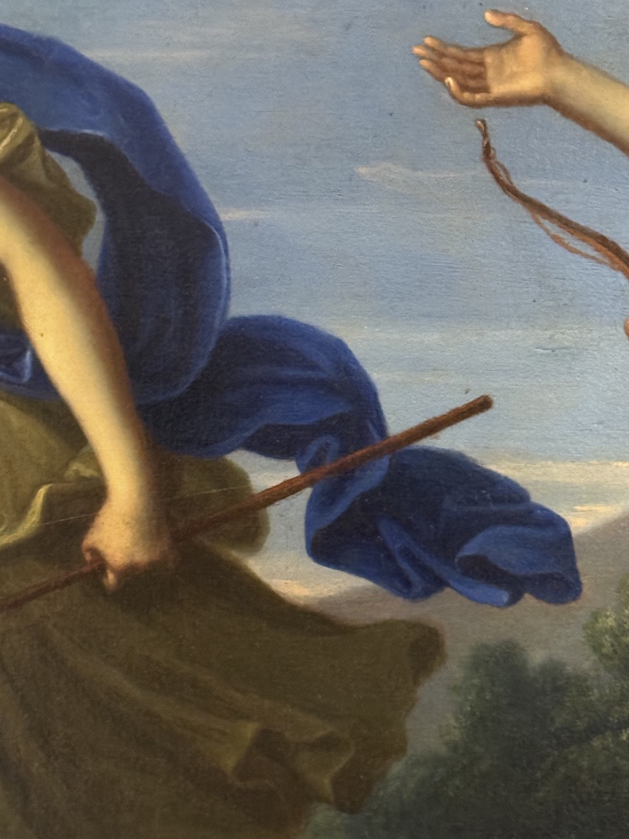 Apollon Et Daphné, tableau huile sur toile, XVIe-photo-1