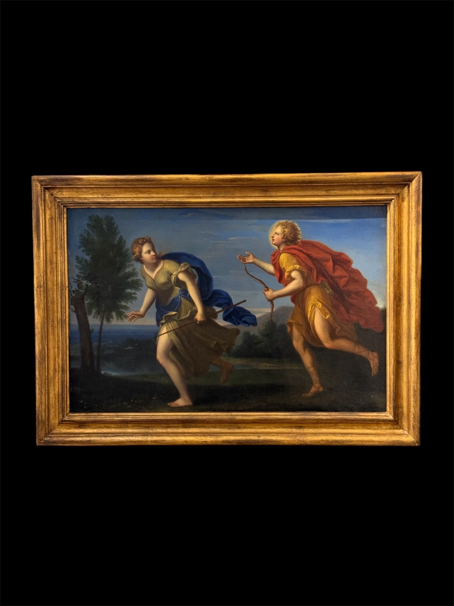Apollon Et Daphné, tableau huile sur toile, XVIe-photo-4