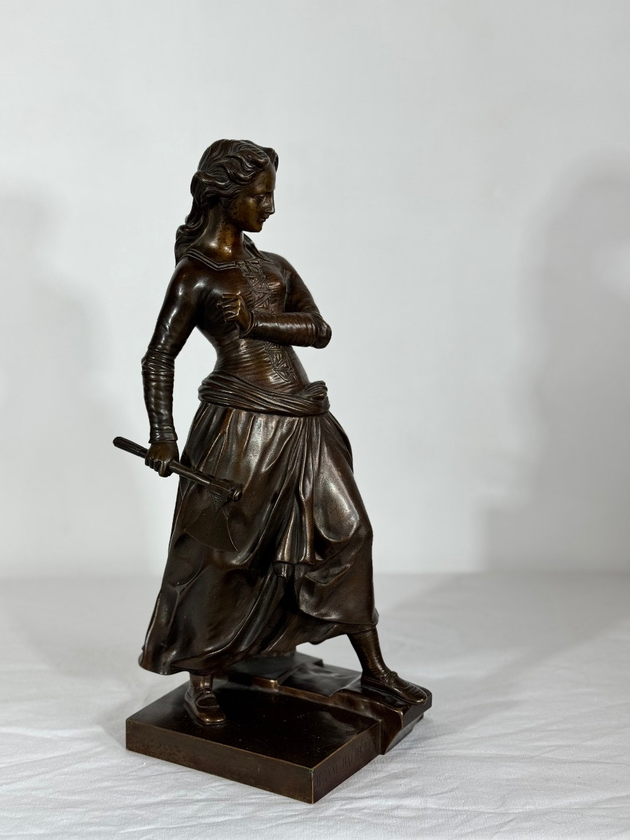 Jeanne Hachette, Bronze Susse Frères France, 19th-photo-2