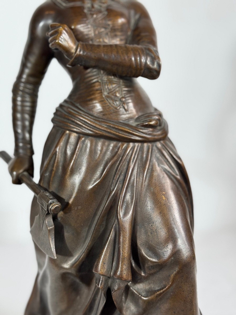 Jeanne Hachette, Bronze Susse Frères France, 19th-photo-7