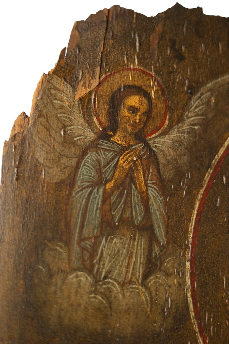 Oil On Wood, Virgin Of Kazan To The Savior Child Of The World - Venetian Crest, 17st-photo-4