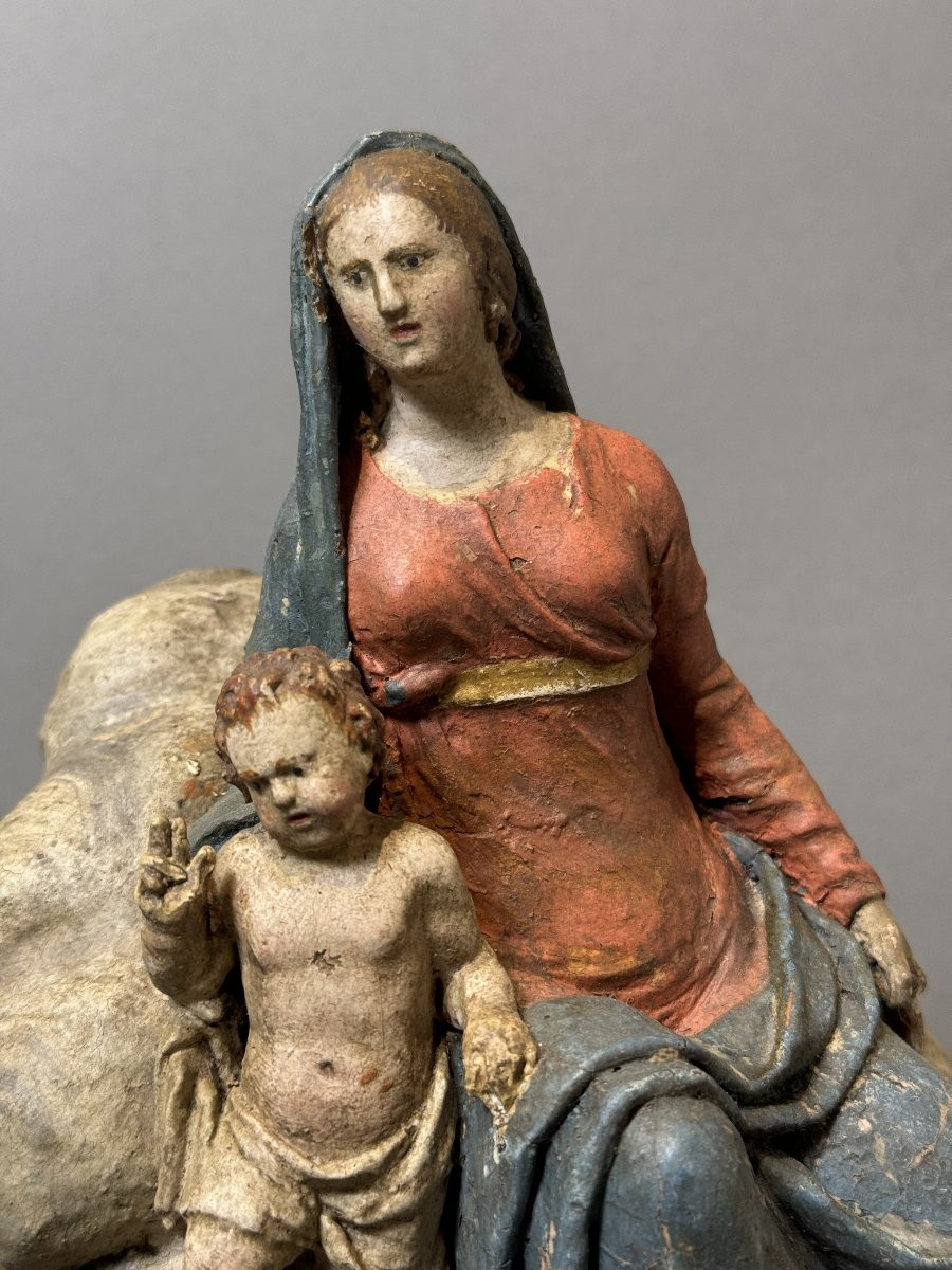 Groupe sculpteur en terre cuite de Angelo Piò (1690-1769) - XVIII siecle-photo-1