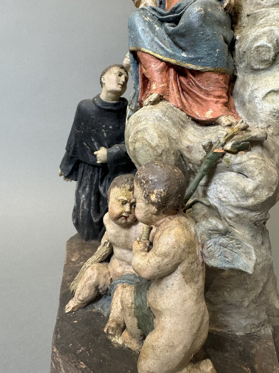 Groupe sculpteur en terre cuite de Angelo Piò (1690-1769) - XVIII siecle-photo-4