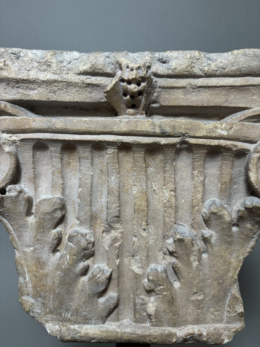 Chapiteau corinthien à colonne plate - première moitié du XVIe siècle-photo-4