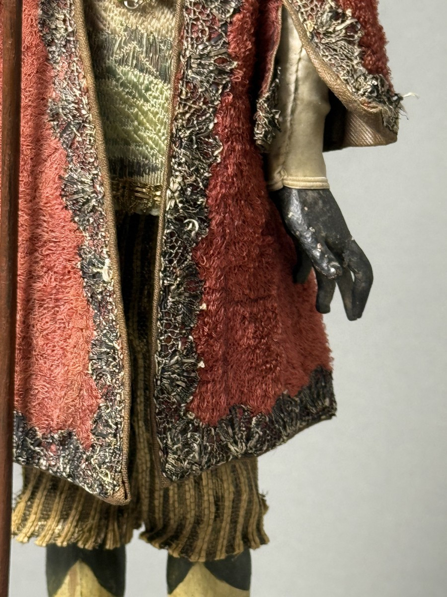 Rare mannequin en bois représentant un majordome noir - XVIIIe siècle - Venise -photo-5