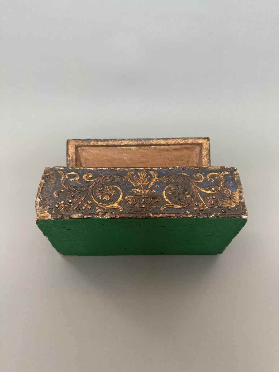 Coffret en bois et stuc du XIXe siècle-photo-6
