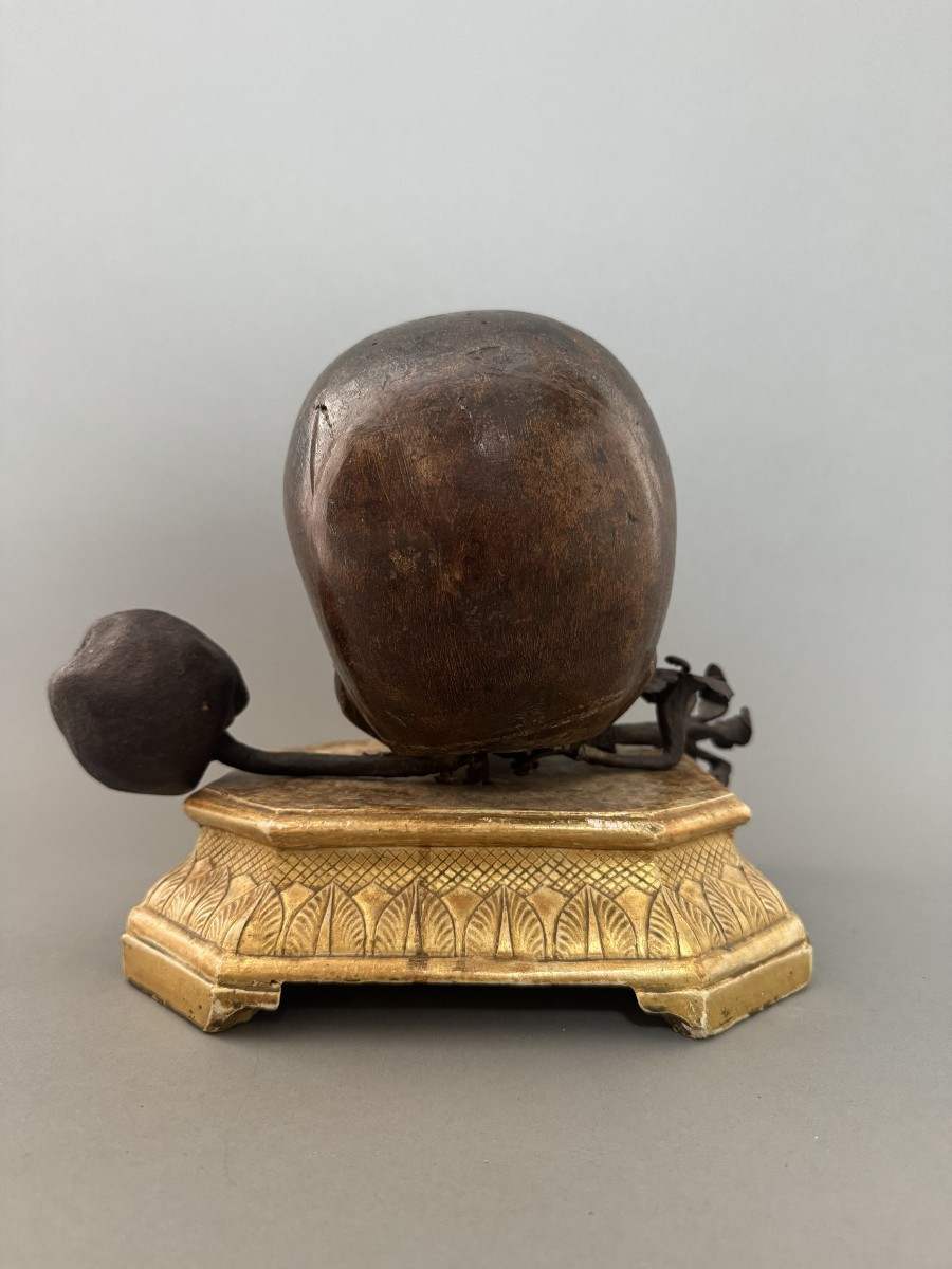 Vanités sur socle en bois doré du XVIIe siècle - Italie-photo-4