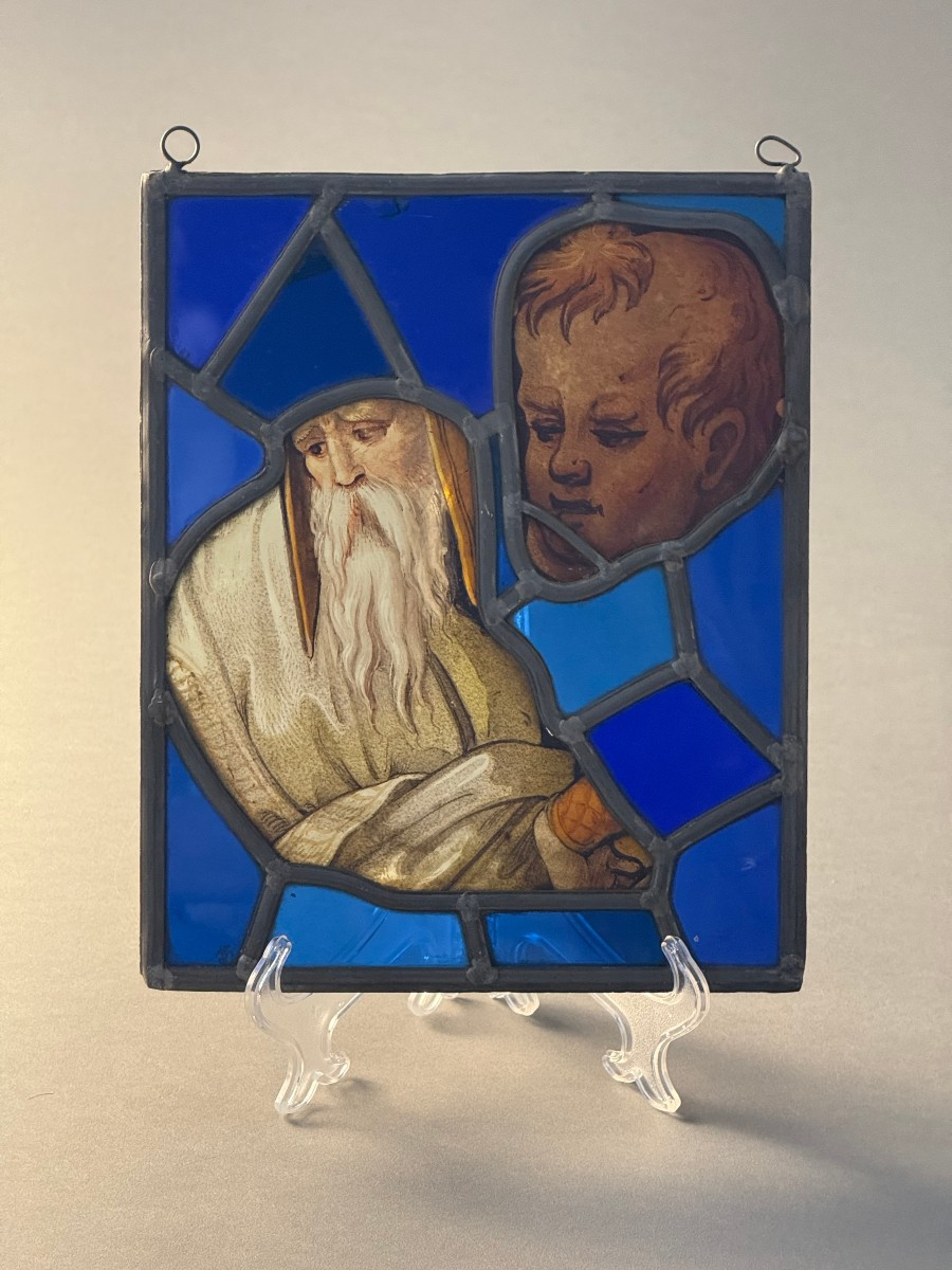 Fragments de verre peint - XVIe siècle-photo-3