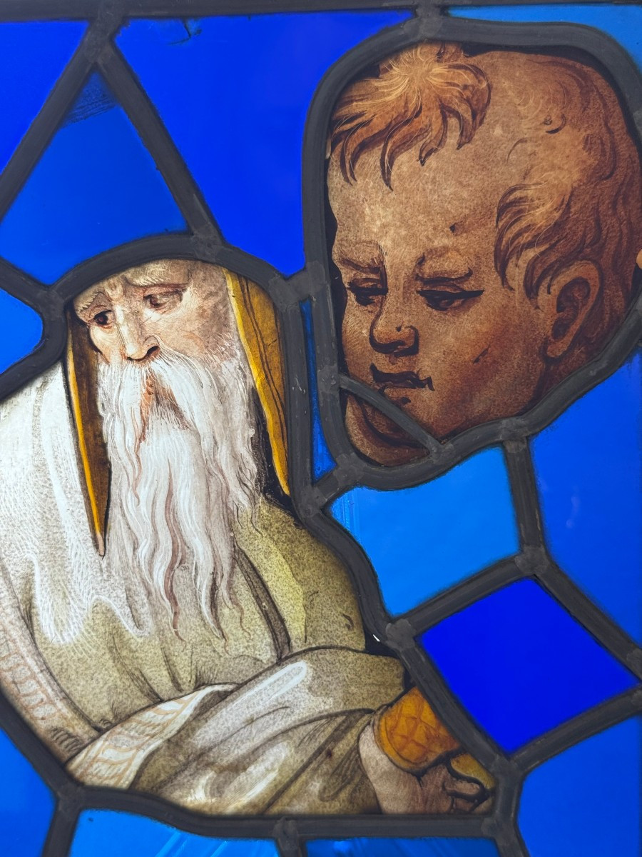 Fragments de verre peint - XVIe siècle-photo-2