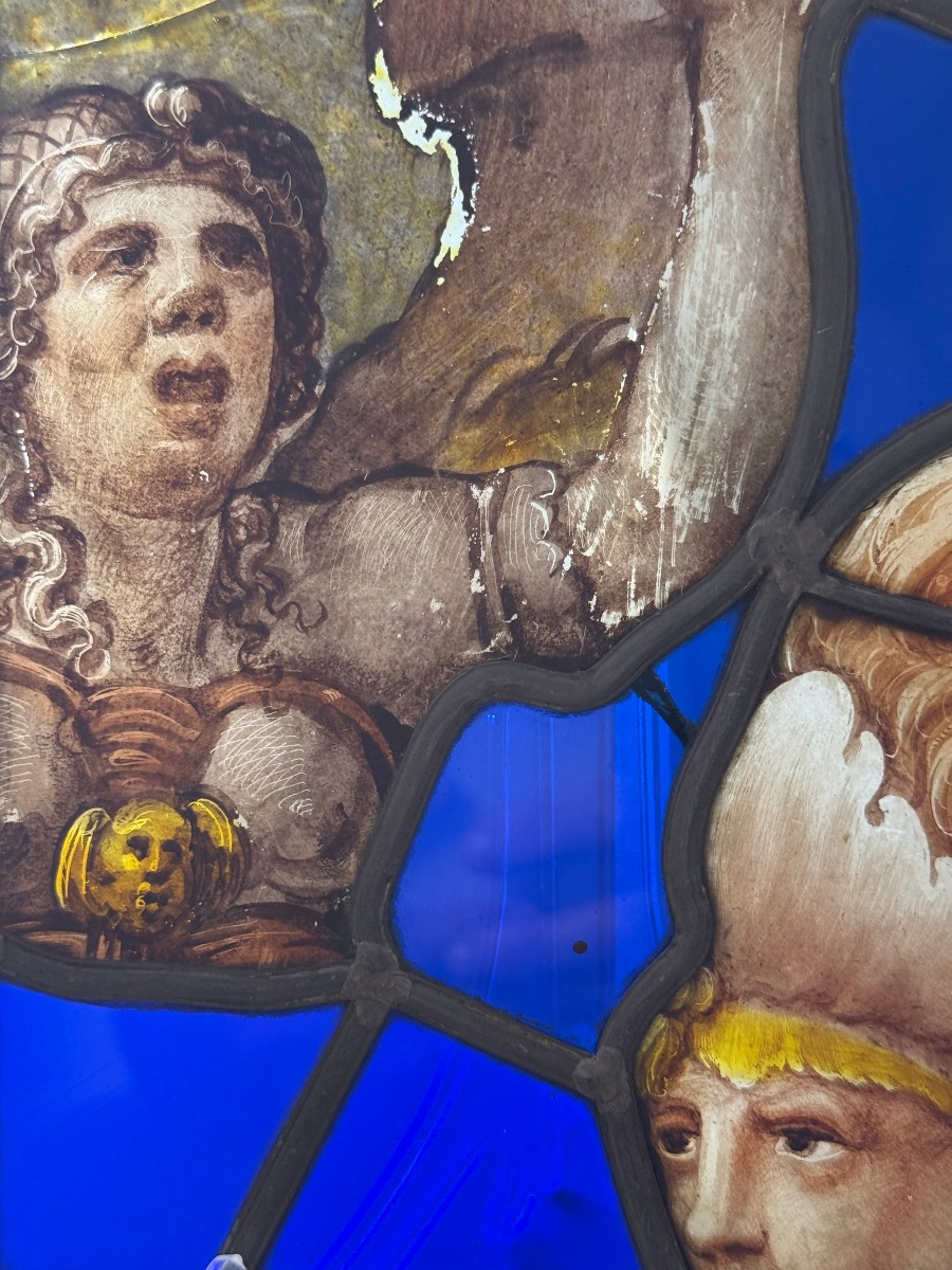 Fragments de verre peint - XVIe siècle-photo-5