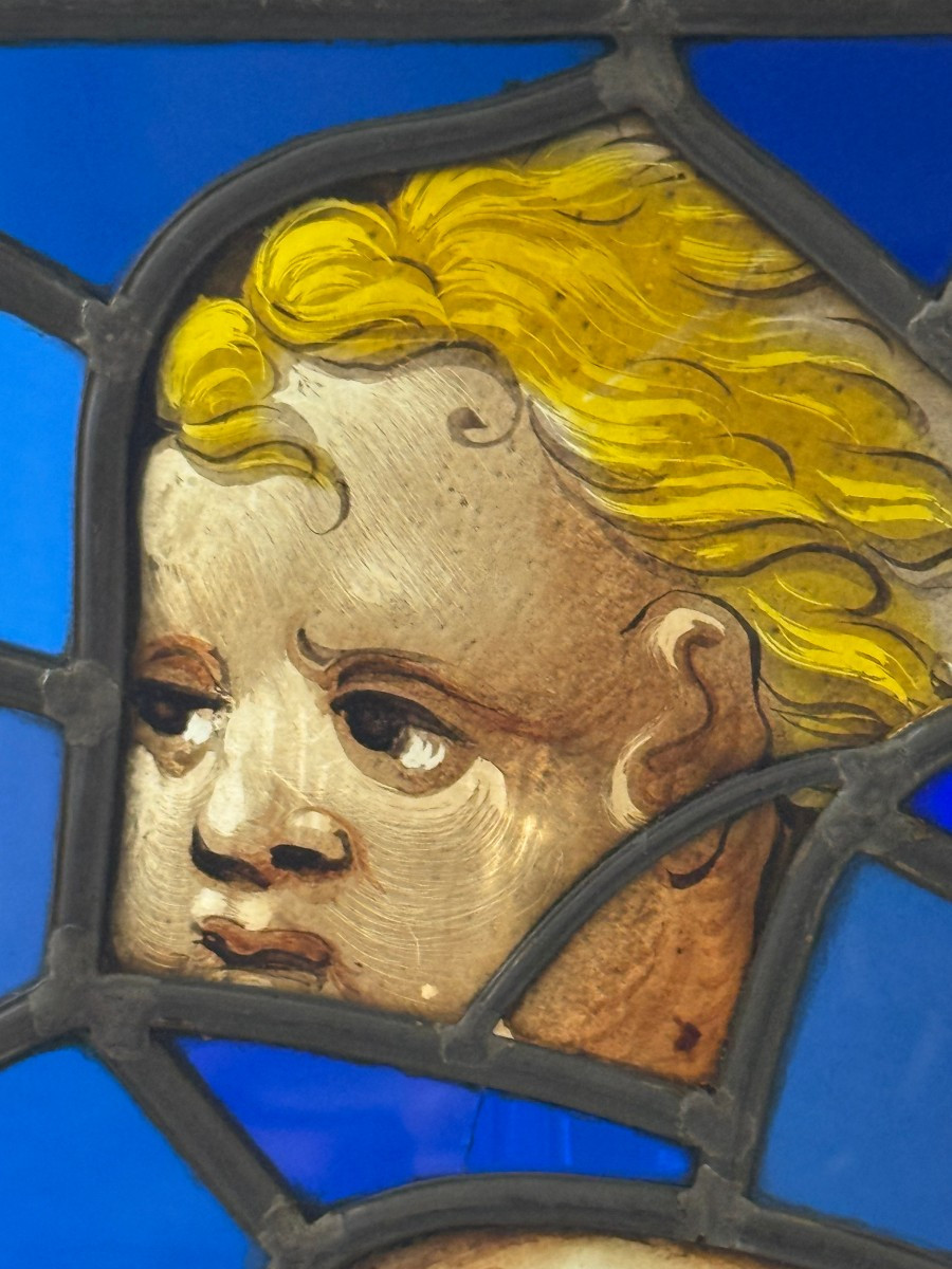 Fragments de verre peint - XVIe siècle