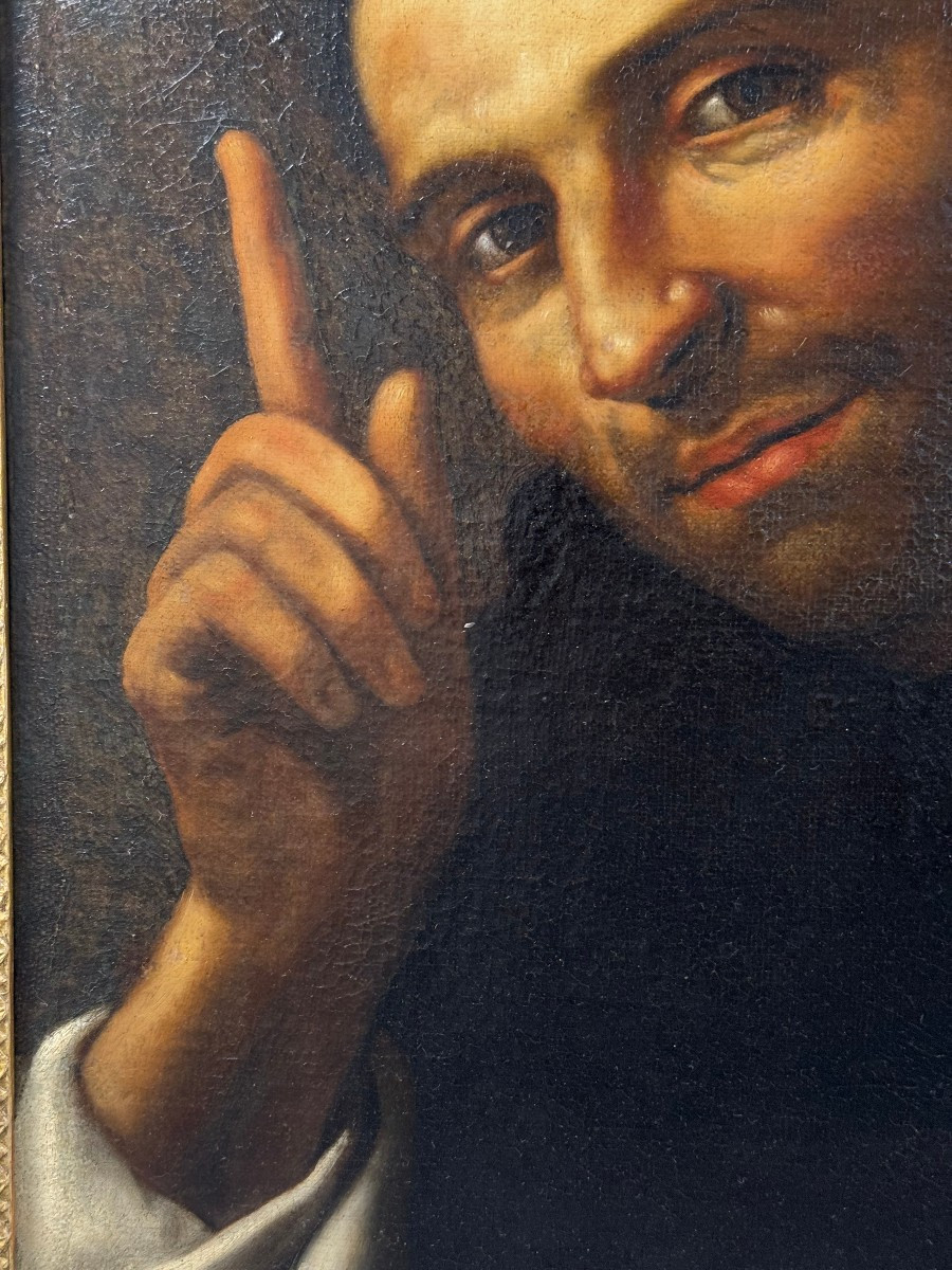 Painting Depicting Saint Dominic De Guzman - 17th Century-photo-3
