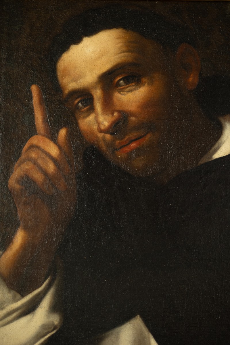 Tableau représentant Saint Dominique de Guzman - XVIIe siècle-photo-3