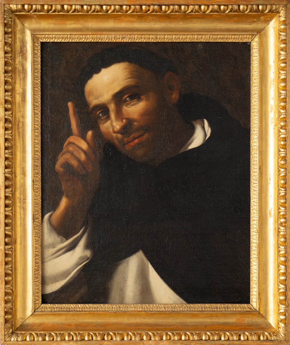 Tableau représentant Saint Dominique de Guzman - XVIIe siècle-photo-4