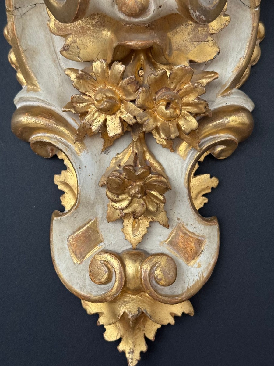 Pair Of Gilded Brackets - 18th Century-photo-6