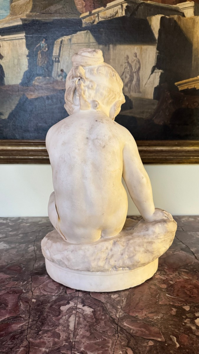 Little Girl In Statuary Marble - Late 18th Century-photo-5