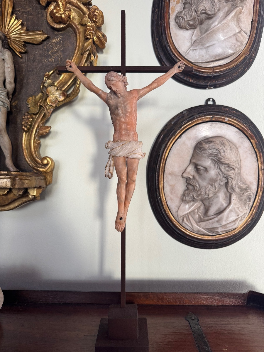 Christ en albâtre rose. XVIIIe siècle-photo-5