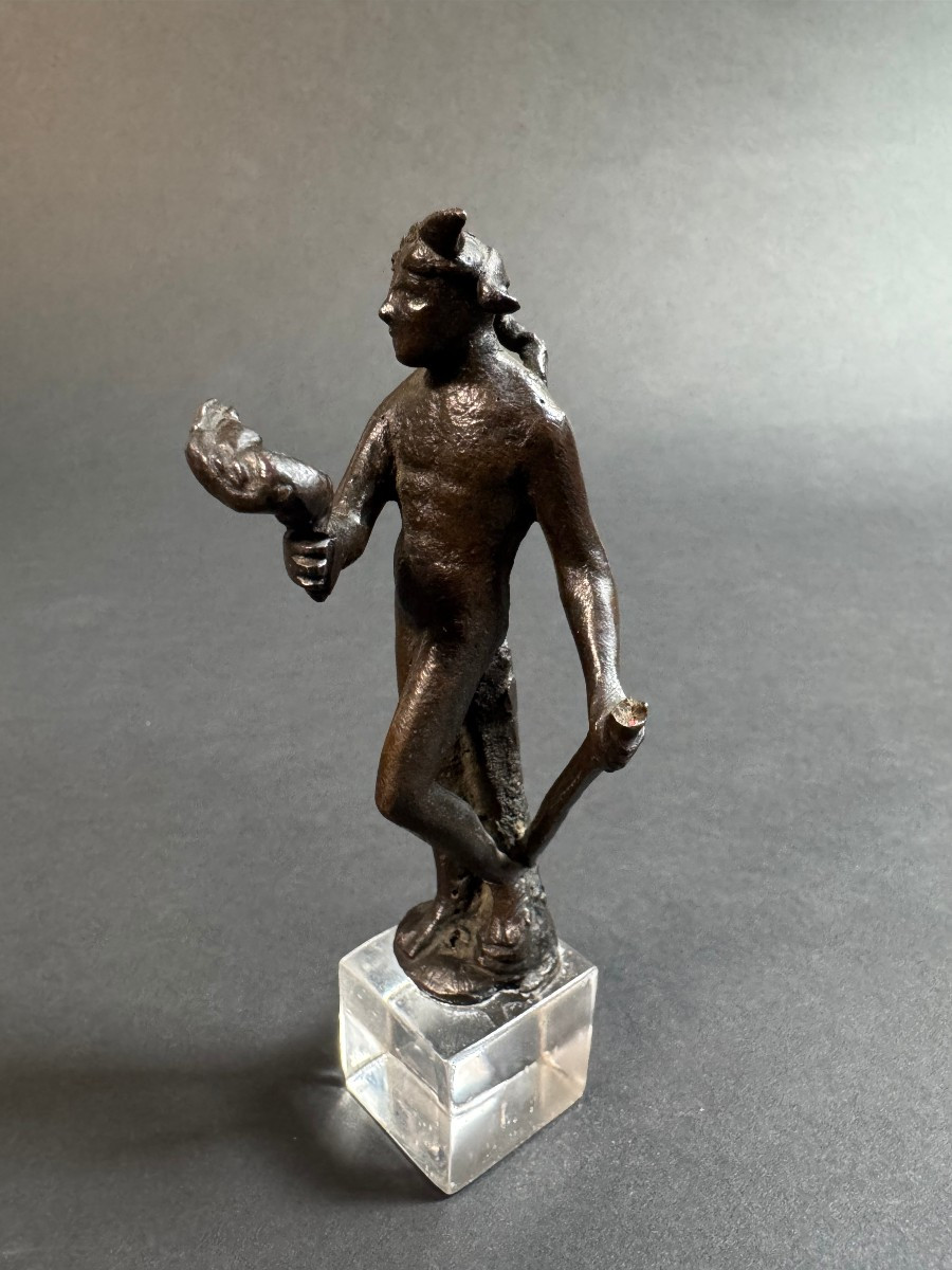 Petite sculpture florentine en bronze représentant un satyre - XVIe siècle-photo-4