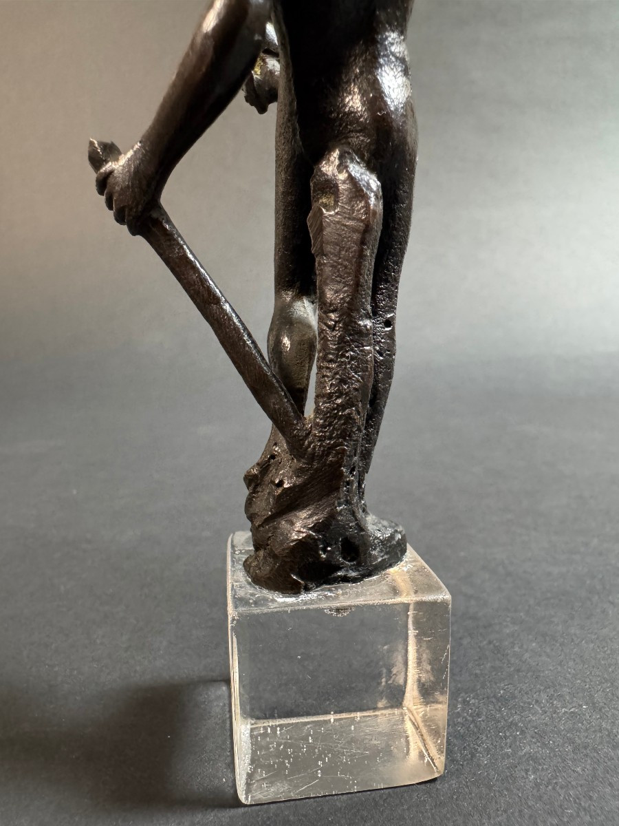 Petite sculpture florentine en bronze représentant un satyre - XVIe siècle-photo-5