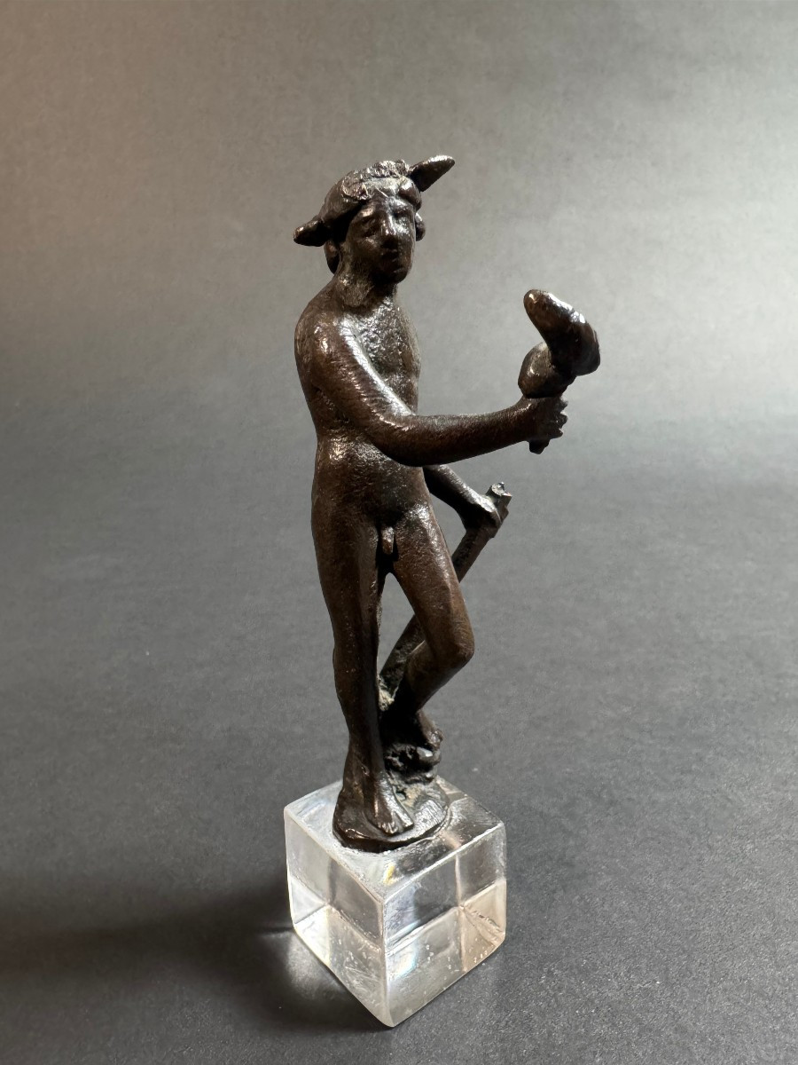 Petite sculpture florentine en bronze représentant un satyre - XVIe siècle-photo-7