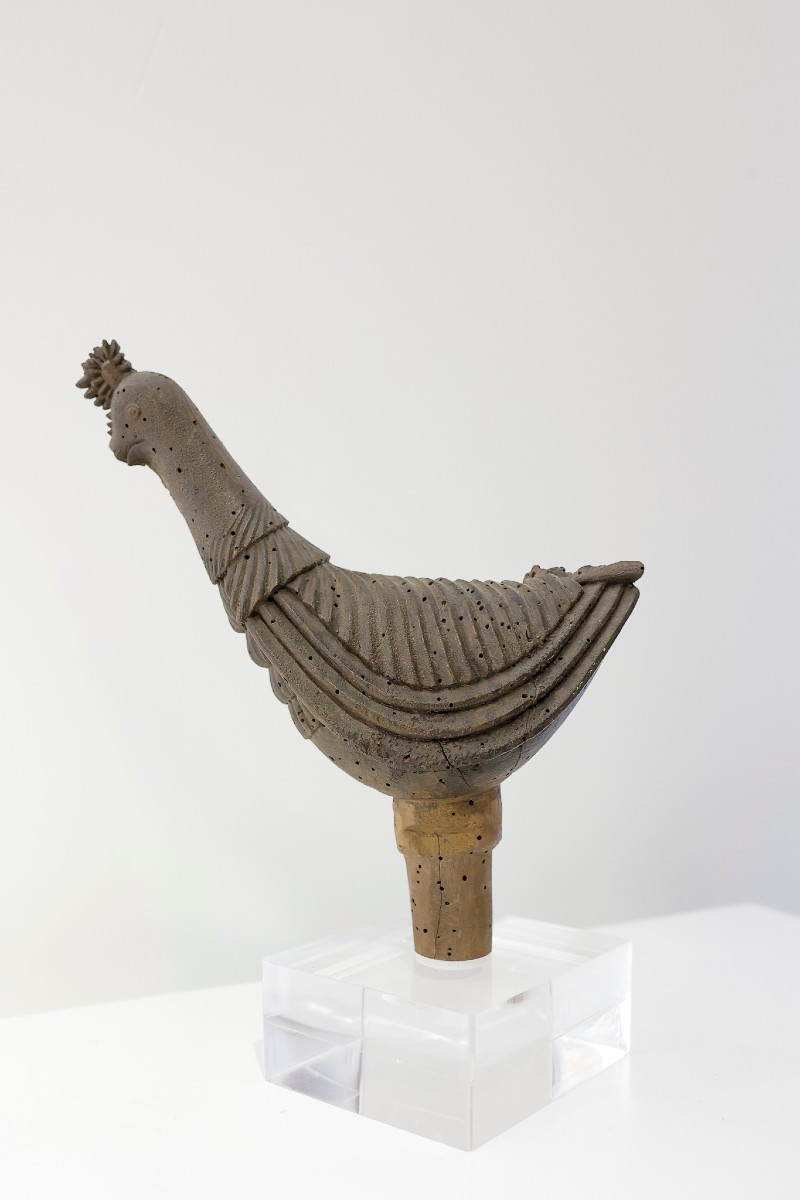 Bouchon de tonneau en bois avec traces de polychromie - France, XVIIIe siècle-photo-3