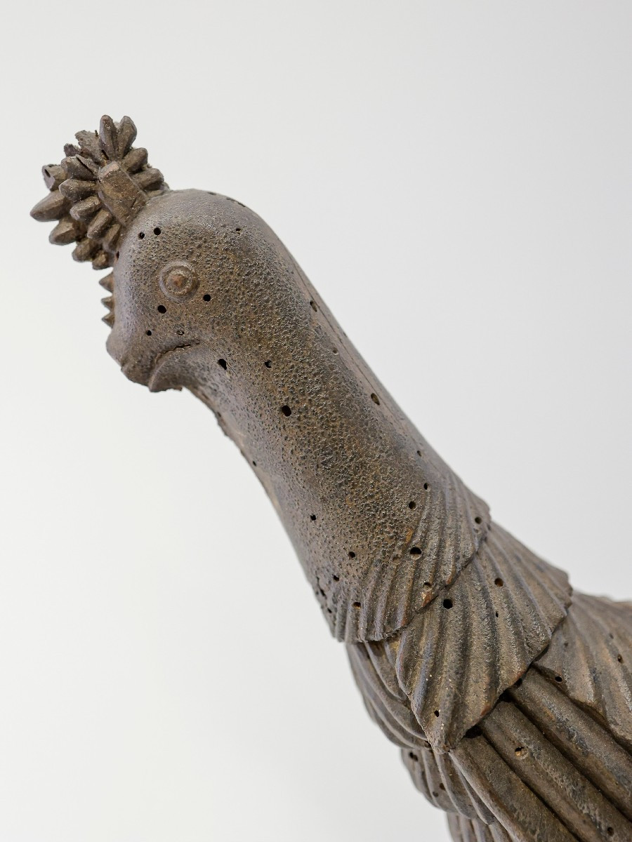 Bouchon de tonneau en bois avec traces de polychromie - France, XVIIIe siècle-photo-4