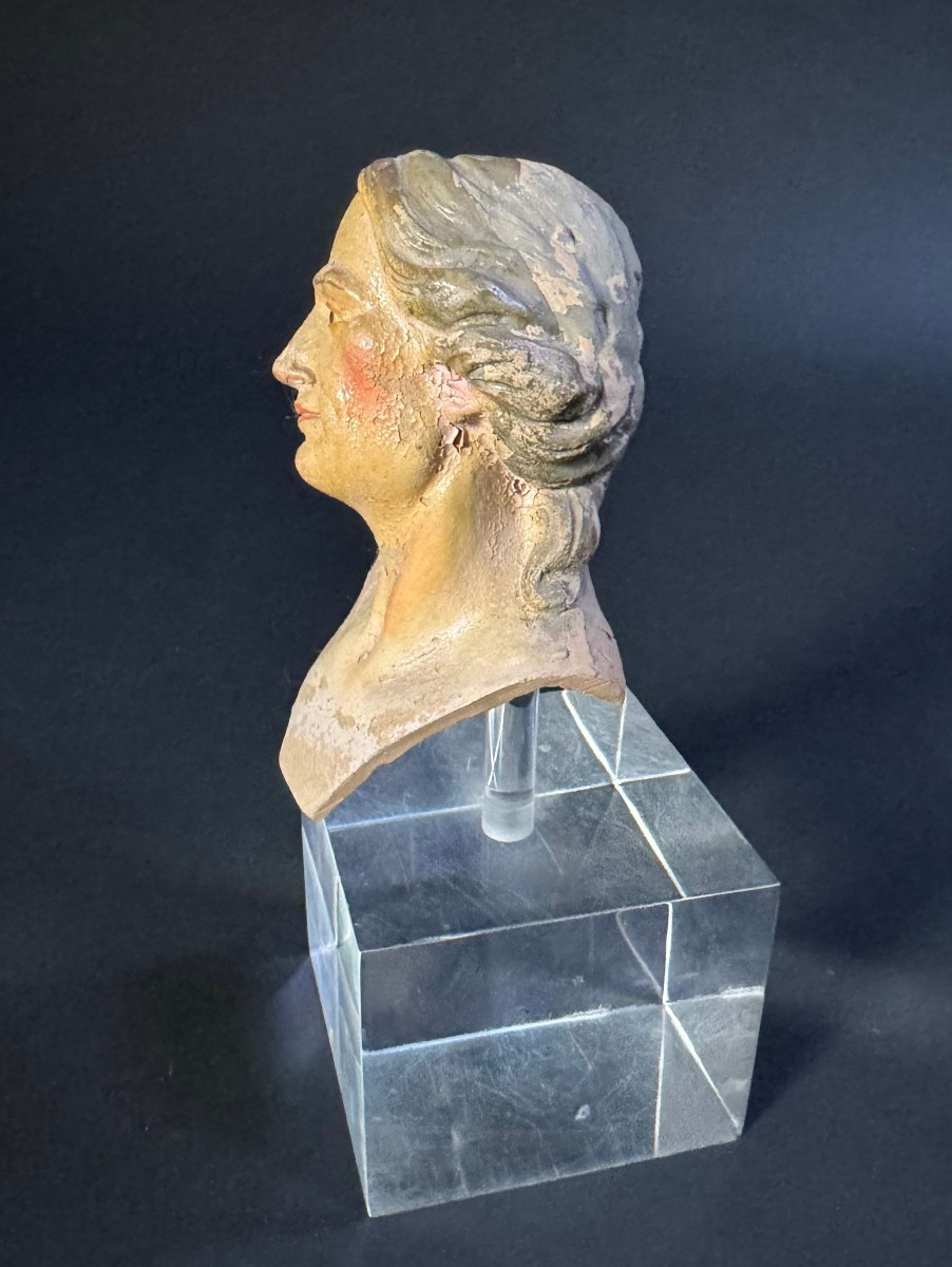 Tête d'une marionnette de crèche napolitaine - fin du XVIIIe siècle-photo-3