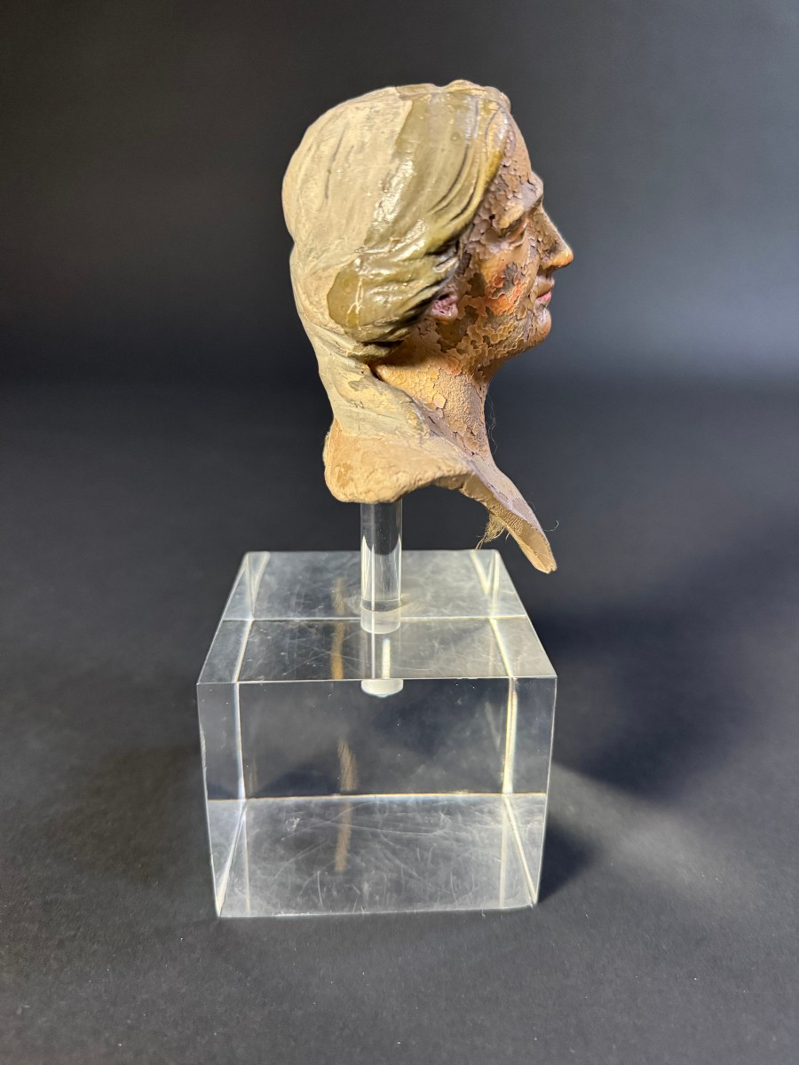 Tête d'une marionnette de crèche napolitaine - fin du XVIIIe siècle-photo-4