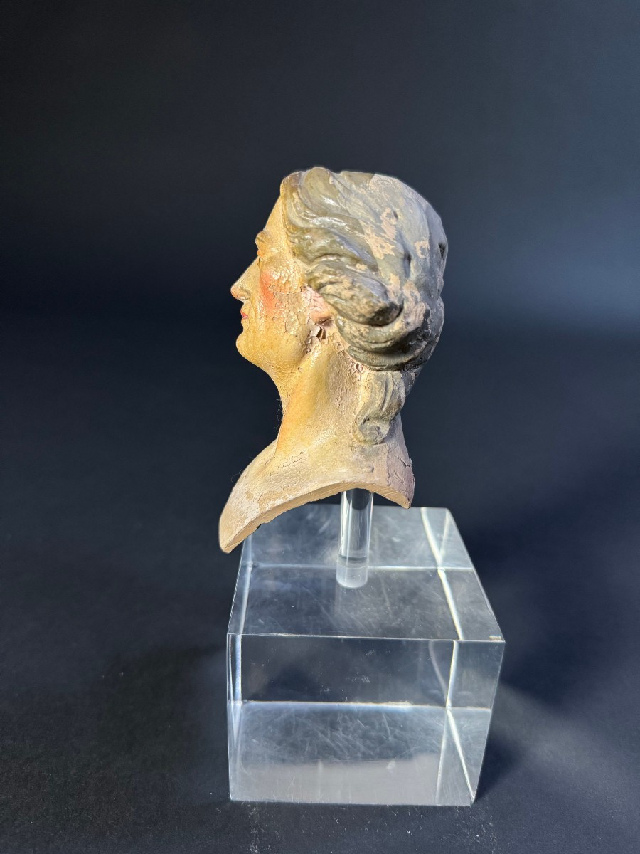 Tête d'une marionnette de crèche napolitaine - fin du XVIIIe siècle-photo-1