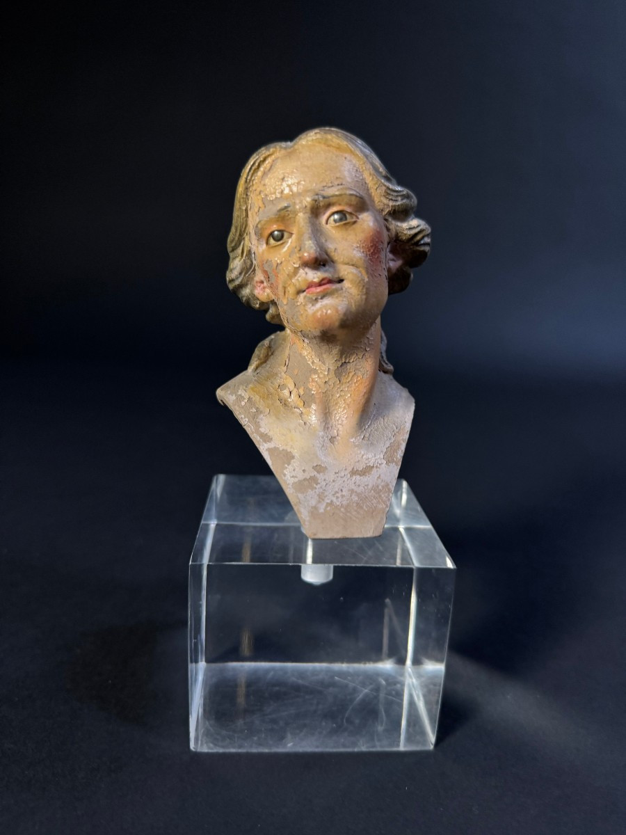 Tête d'une marionnette de crèche napolitaine - fin du XVIIIe siècle-photo-4