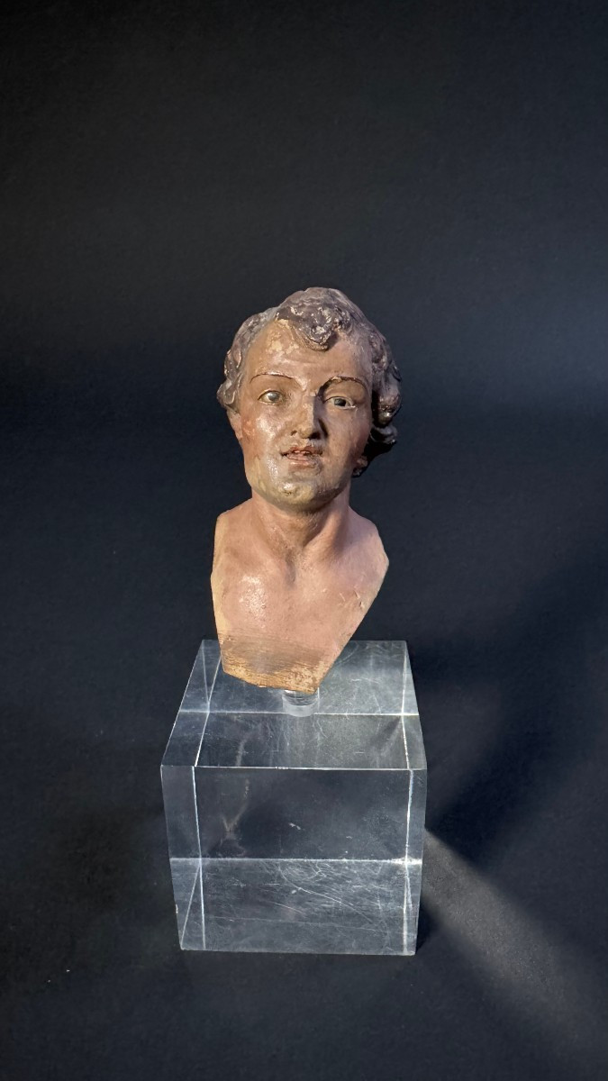 Head Of A Neapolitan Nativity Scene Puppet - Late 18th Century-photo-2