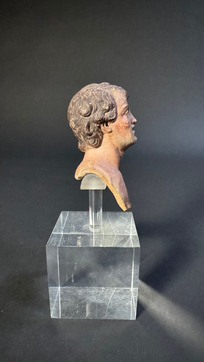 Head Of A Neapolitan Nativity Scene Puppet - Late 18th Century-photo-4