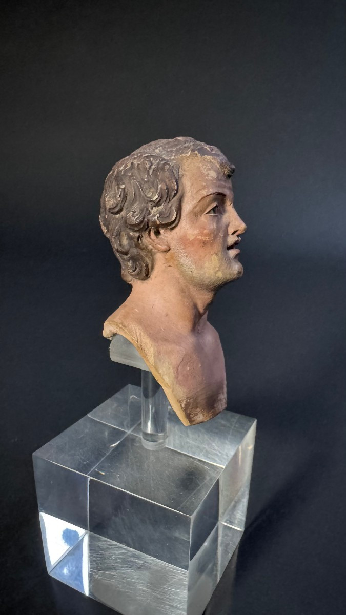 Head Of A Neapolitan Nativity Scene Puppet - Late 18th Century-photo-1