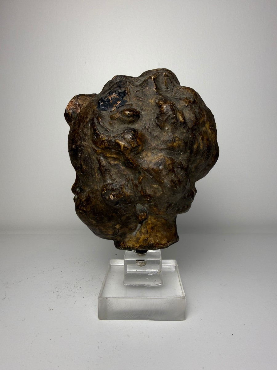 Terracotta Sculpture Depicting A Cherub's Head - Tuscany, 16th Century-photo-2