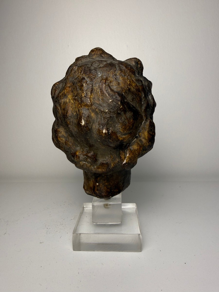 Terracotta Sculpture Depicting A Cherub's Head - Tuscany, 16th Century-photo-4