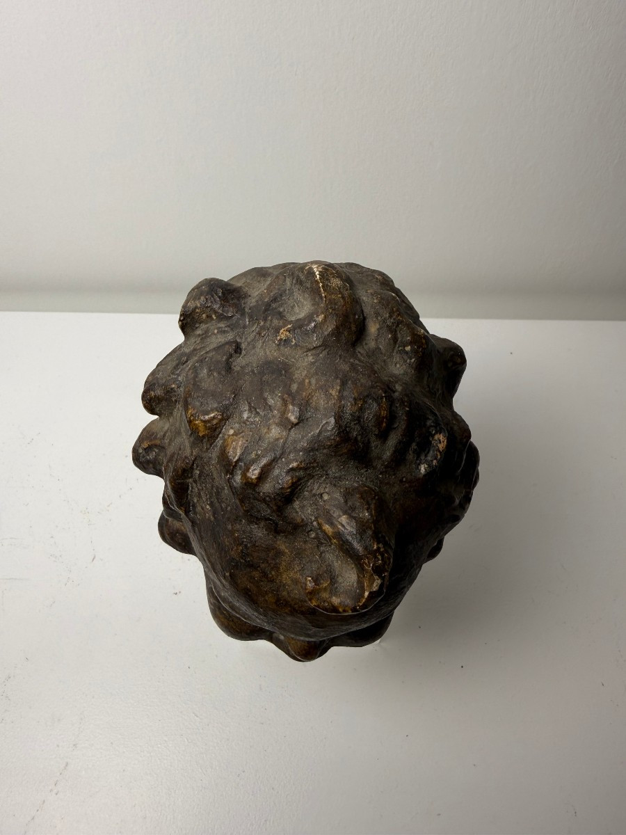 Terracotta Sculpture Depicting A Cherub's Head - Tuscany, 16th Century-photo-7