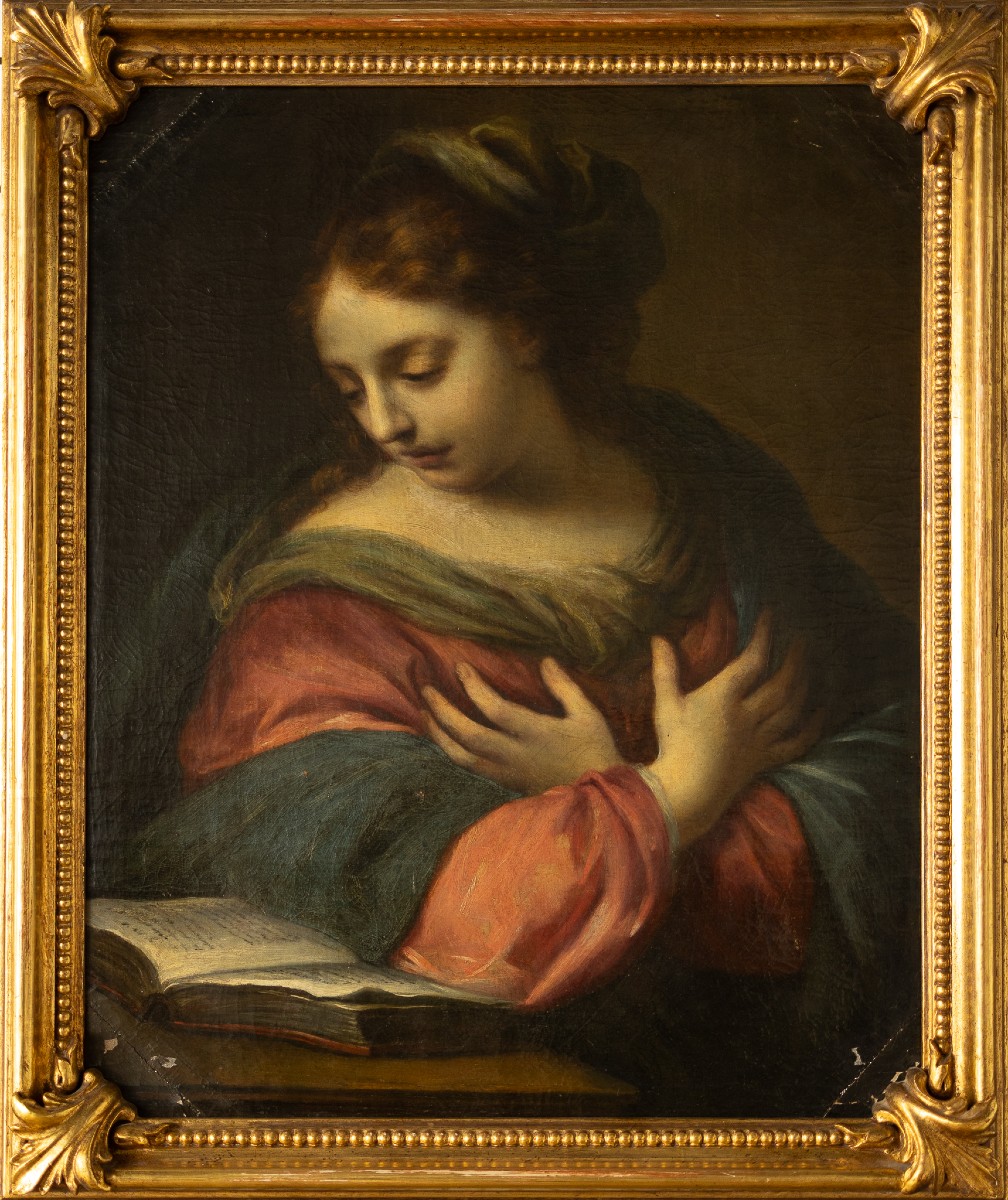 Francesco Botti (1640-1711), Tableau représentant la Vierge lisant - XVIIe siècle
