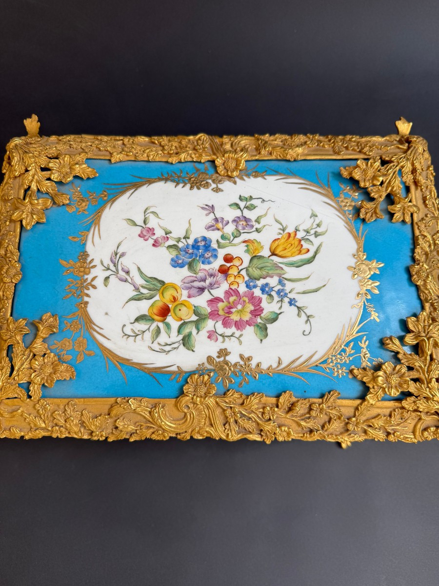 Coffret en porcelaine et bronze doré - France, XIXe siècle-photo-2