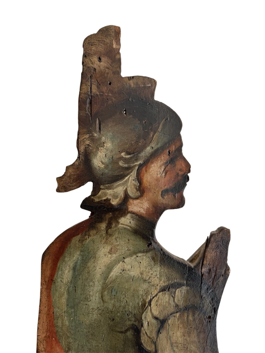 Peinture sur bois représentant un guerrier - Italie, école vénitienne, XVIIe siècle-photo-3