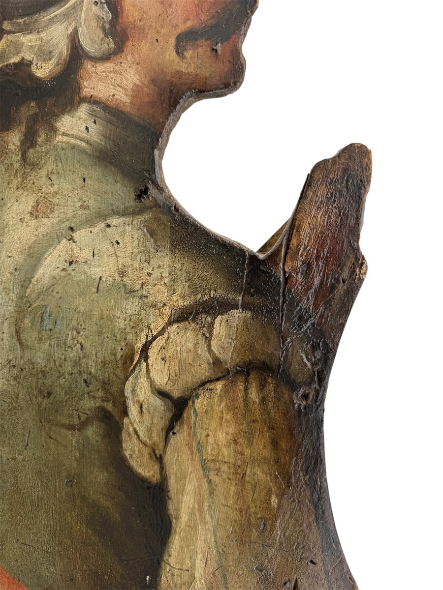 Peinture sur bois représentant un guerrier - Italie, école vénitienne, XVIIe siècle-photo-2