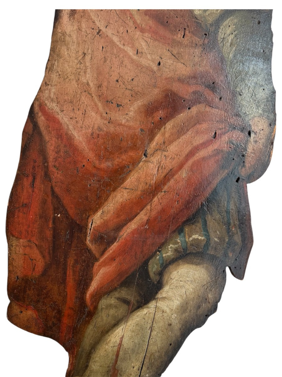 Peinture sur bois représentant un guerrier - Italie, école vénitienne, XVIIe siècle-photo-4