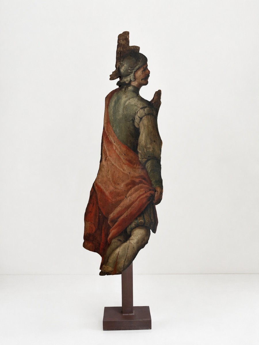 Peinture sur bois représentant un guerrier - Italie, école vénitienne, XVIIe siècle