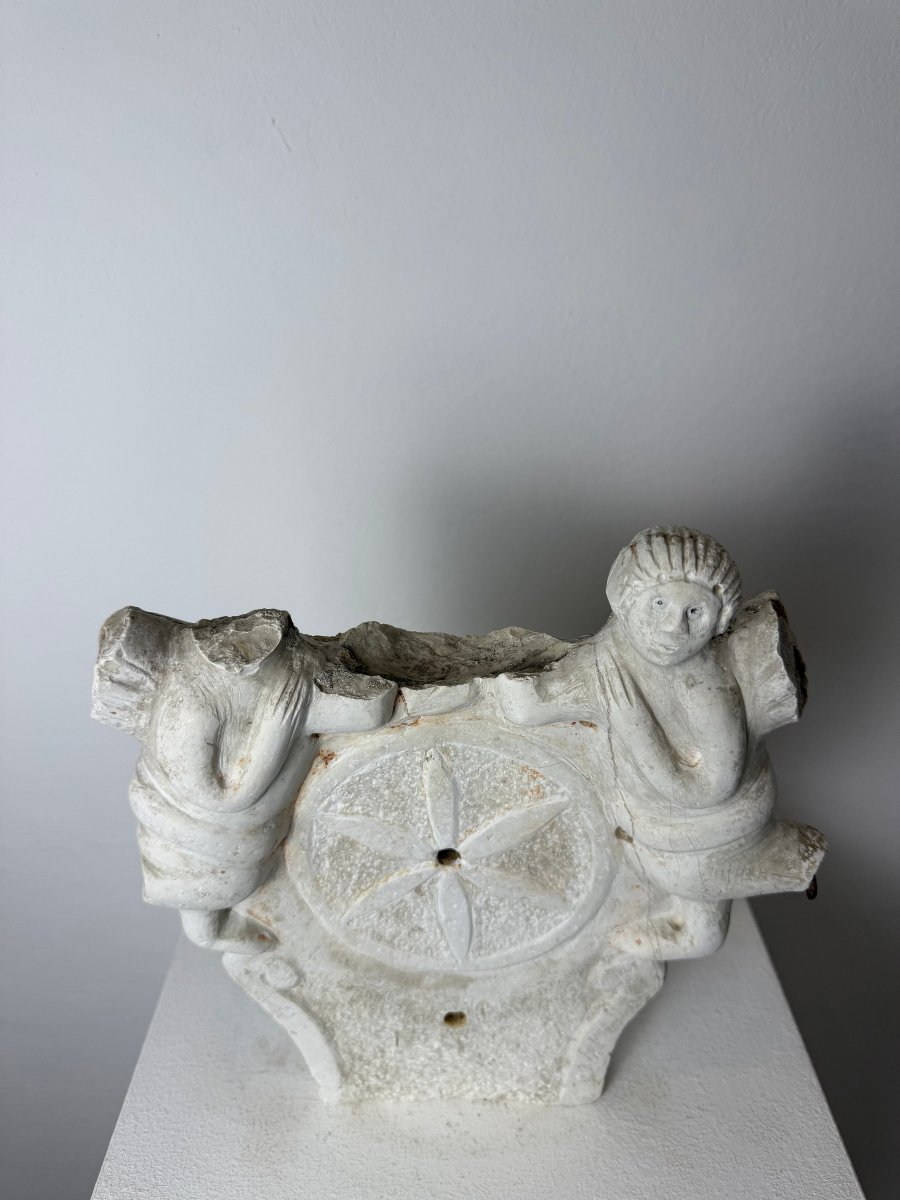Fragment architectural en marbre - Italie, XVIe siècle-photo-2