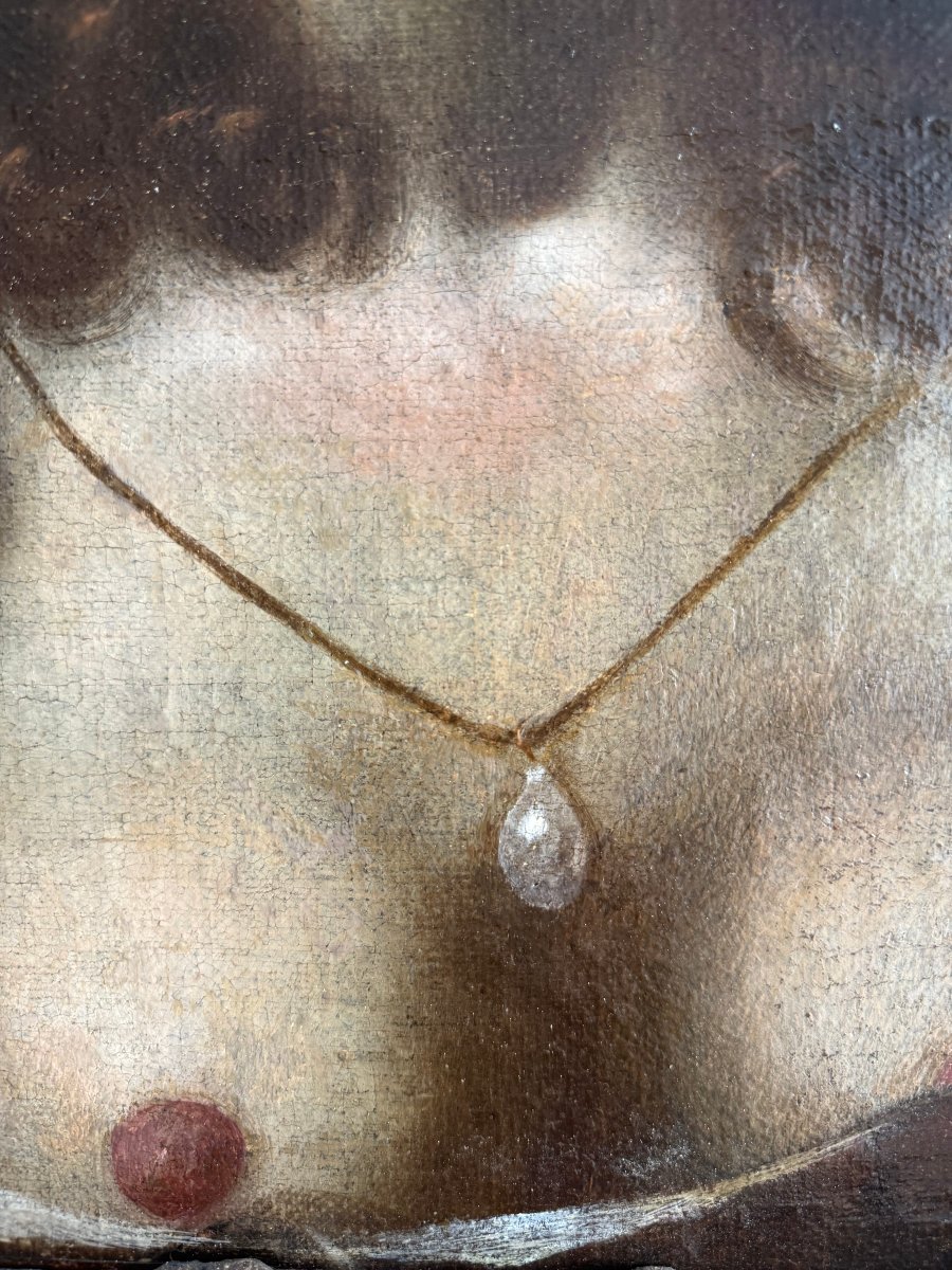 Huile sur toile représentant Marie-Madeleine – première moitié du XVIIe siècle. École toscane-photo-3