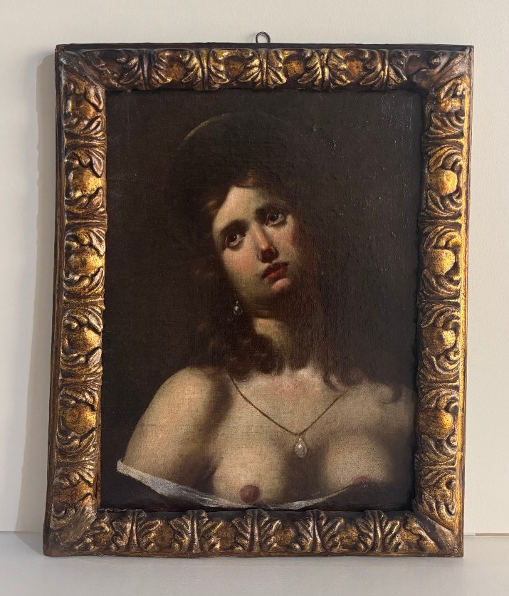Huile sur toile représentant Marie-Madeleine – première moitié du XVIIe siècle. École toscane