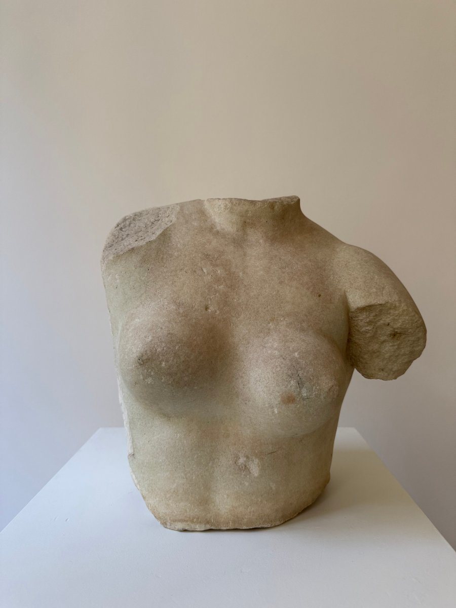 Sculpture représentant le torse d'Aphrodite en marbre statuaire - XVIe siècle. Italie